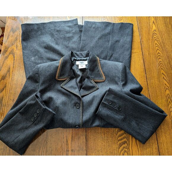 Vtg   Vertigo Paris long length lapel blazer with pants suit   Sz M - Picture 6 of 16